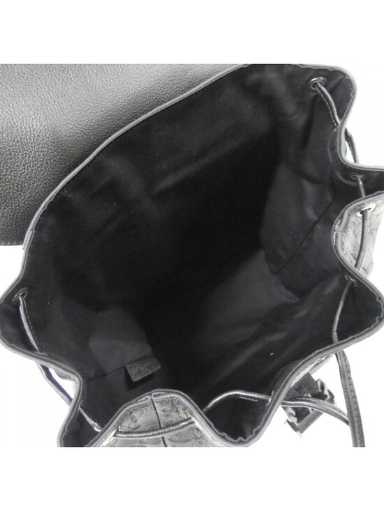 Celine Leather Macadam Monogram Backpack Black